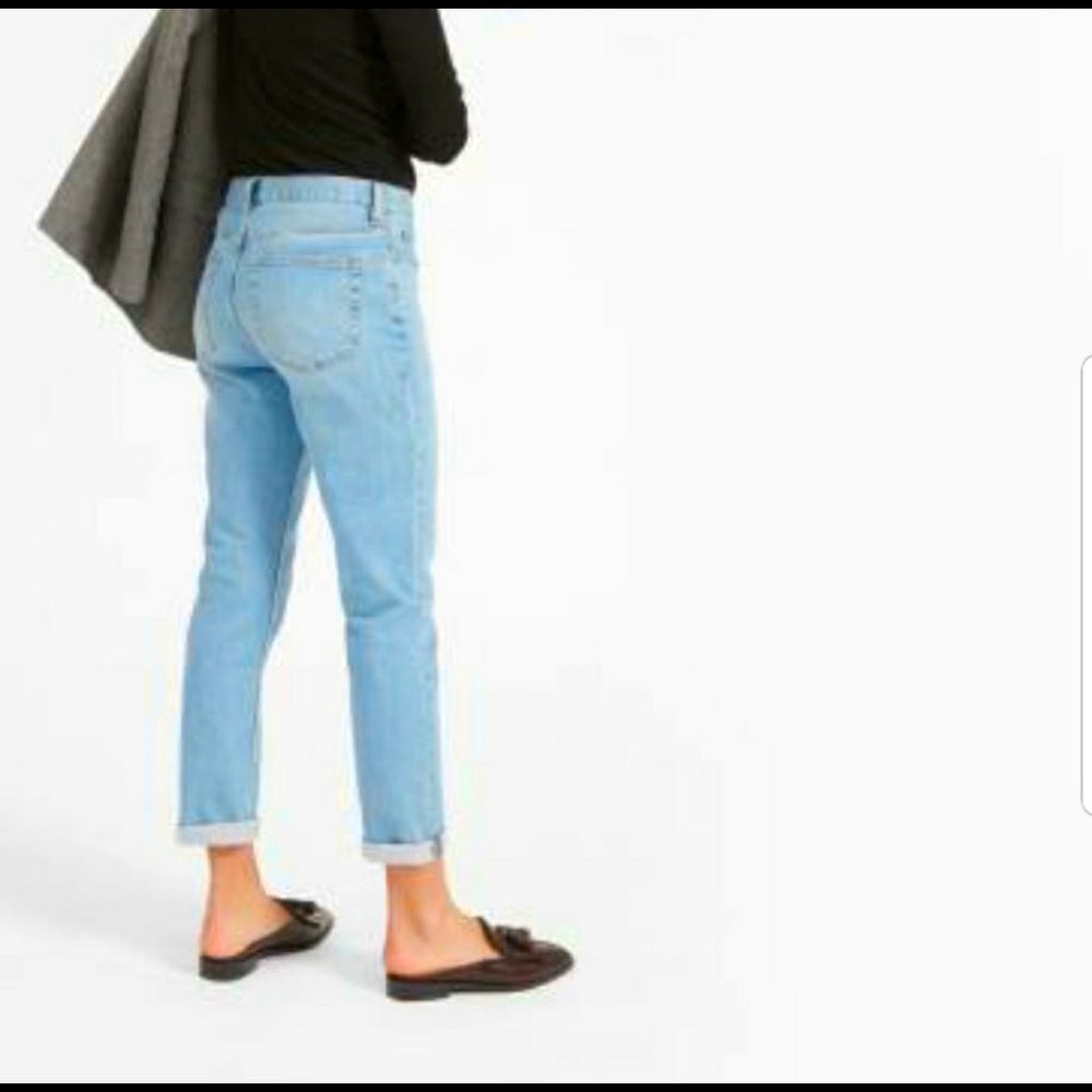 Everlane high waisted boyfriend jean light wash